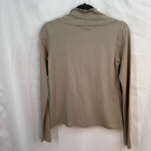 Prairie Underground Tan Organic Cotton Falconet Cowl Neck Long Sleeve Top - Picture 5 of 6
